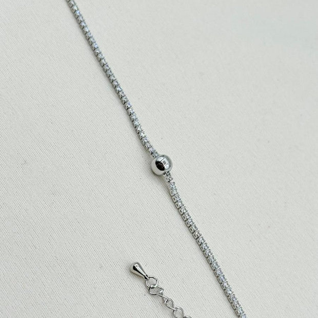 14K Altın Kaplama Silver Top Detaylı Zirkon Su Yolu Bileklik