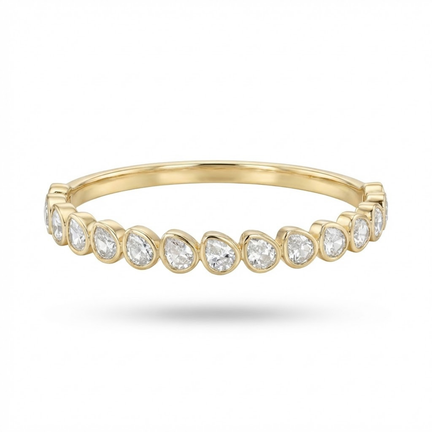 14K Altın Kaplama Oval Zirkon Taşlı Modern Su Yolu Bileklik