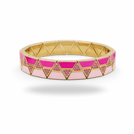 Geometrik Desenli Bileklik - Pembe Gold