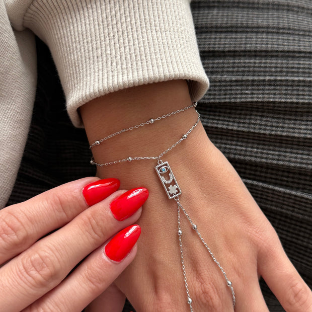 Nazar Boncuklu Geometrik Plaka Figürlü Şahmeran