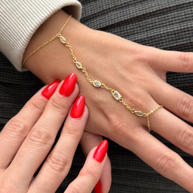 Mekik Kesim Zirkon Taşlı Zarif Şahmeran