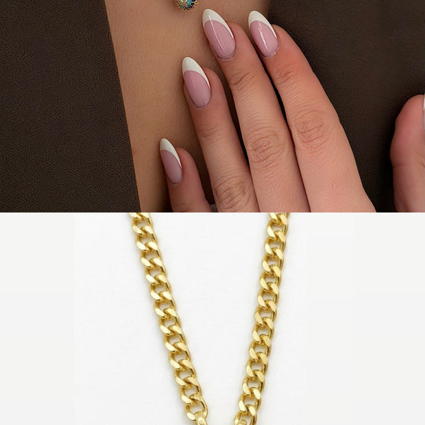 Halka Kilitli Nazar Boncuklu Figürlü Gurmet Zincir Kolye