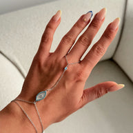 Sedef Taşlı Nazar Göz Figürlü Gold Şahmeran