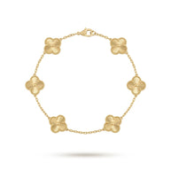 Van Cleef Model Oniks Taşlı 14K Kaplama Çoklu Yonca Bileklik